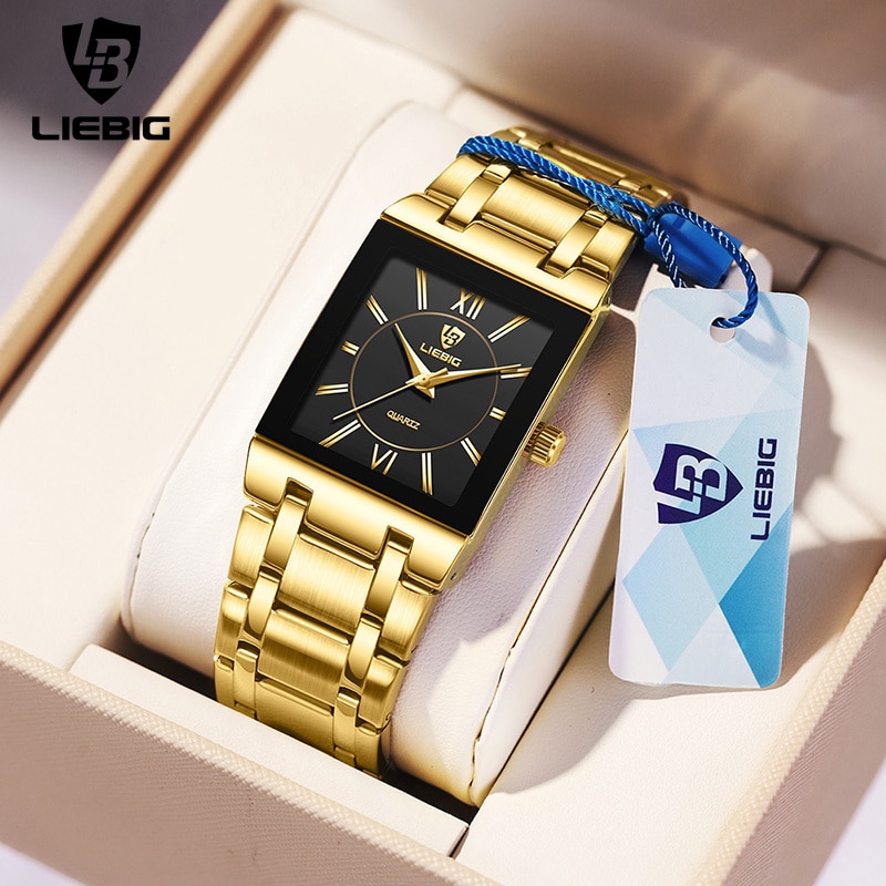 Jewelry Watches Gold - LiEBIG Luxury Golden Quartz Wristwatches For