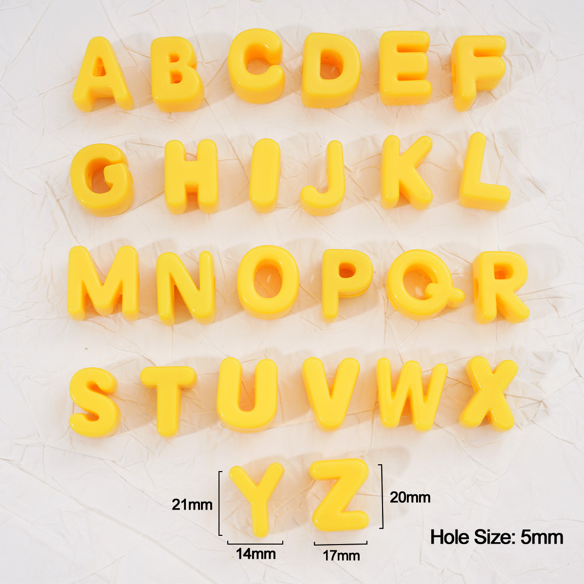 2/20pcs Yellow Acrylic Large H - Jewelry Quotes ulasan dan harga