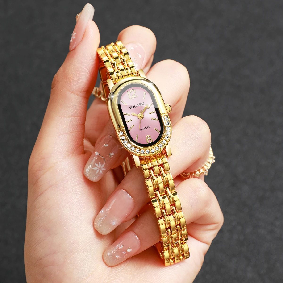 Luxury Rhinestone Women Quartz - Jewelry Watches Gold ulasan dan harga