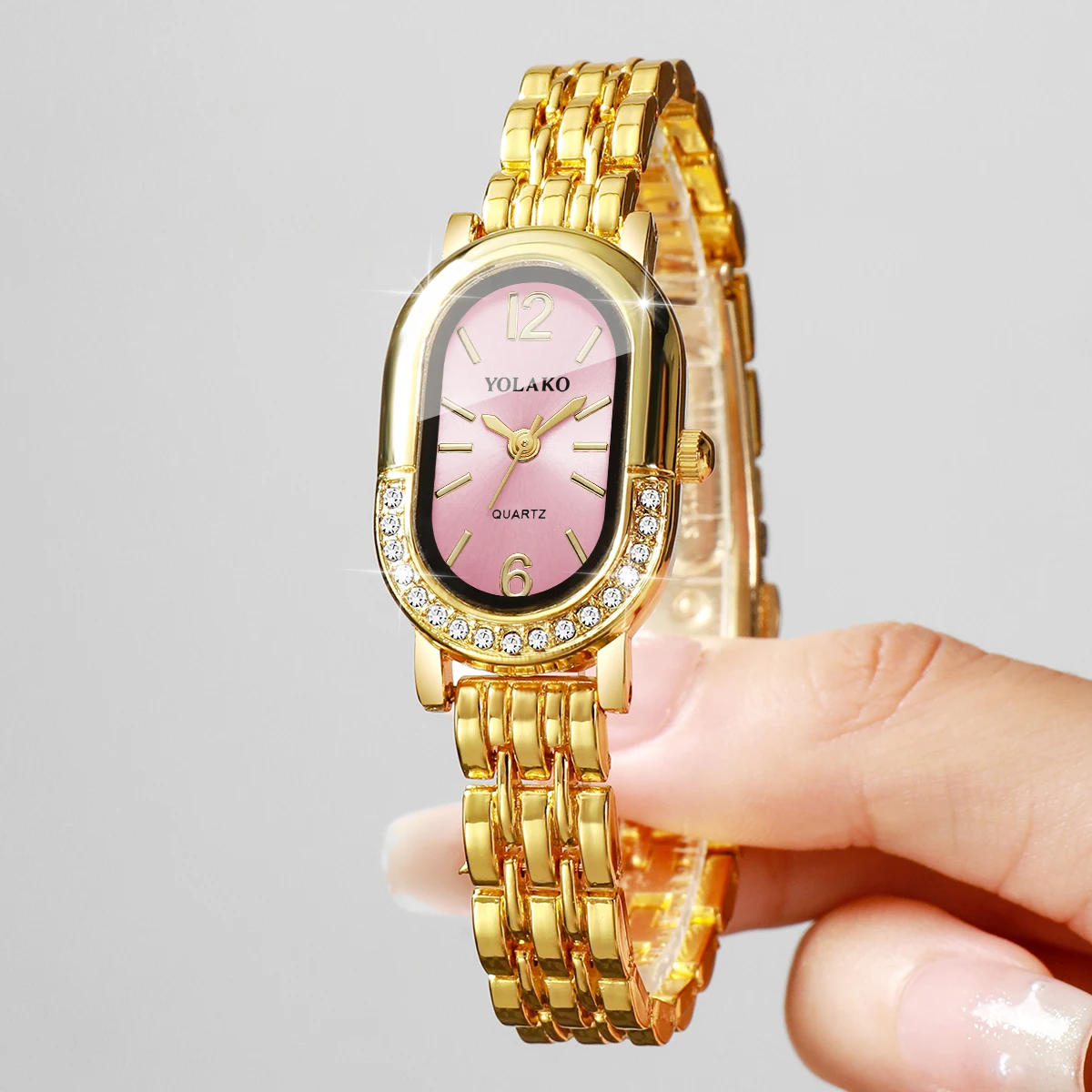 Luxury Rhinestone Women Quartz - Jewelry Watches Gold ulasan dan harga