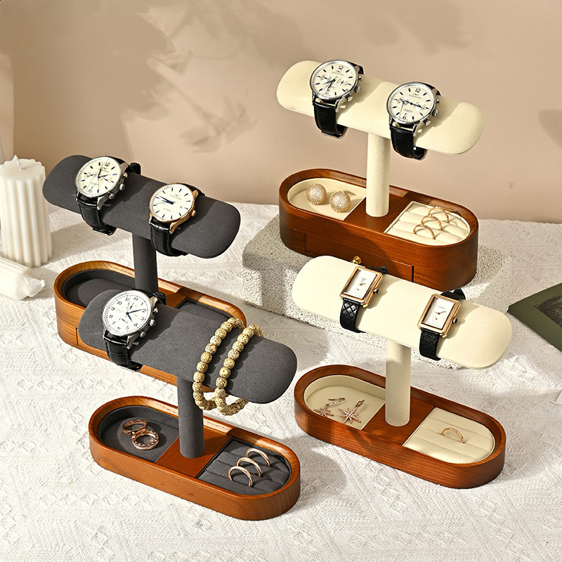 Oirlv Solid Wood Watch Organiz - Jewelry Bracelet Watches ulasan dan harga