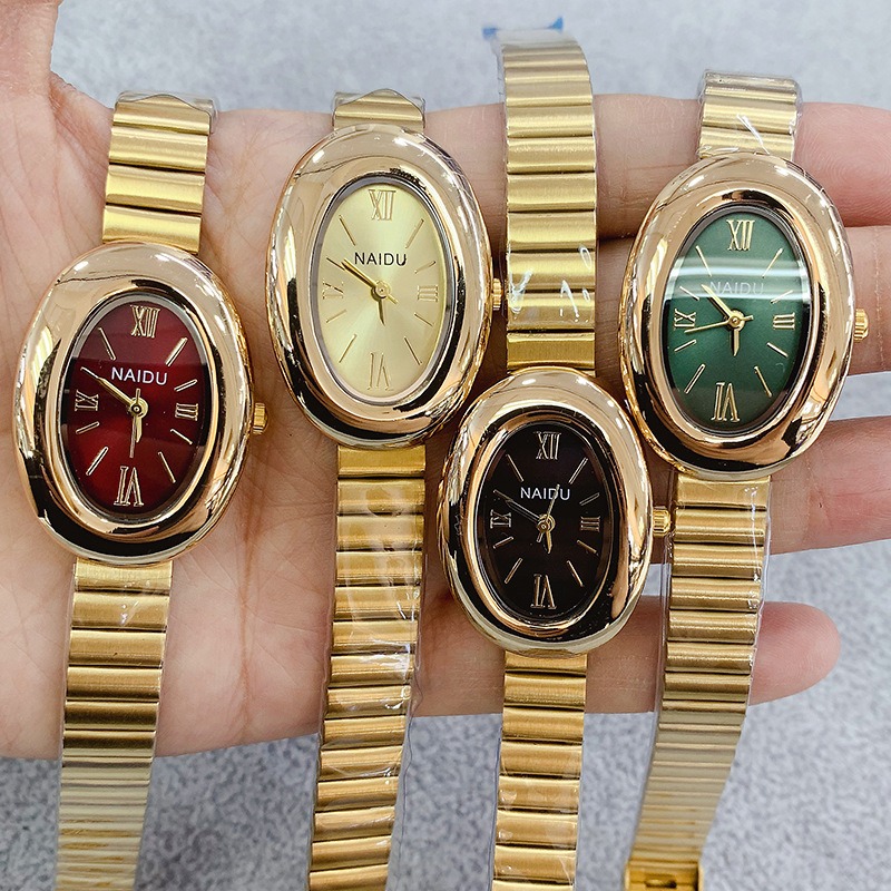 Luxury Brand Gold Oval Women Q - Jewelry Watches Gold ulasan dan harga