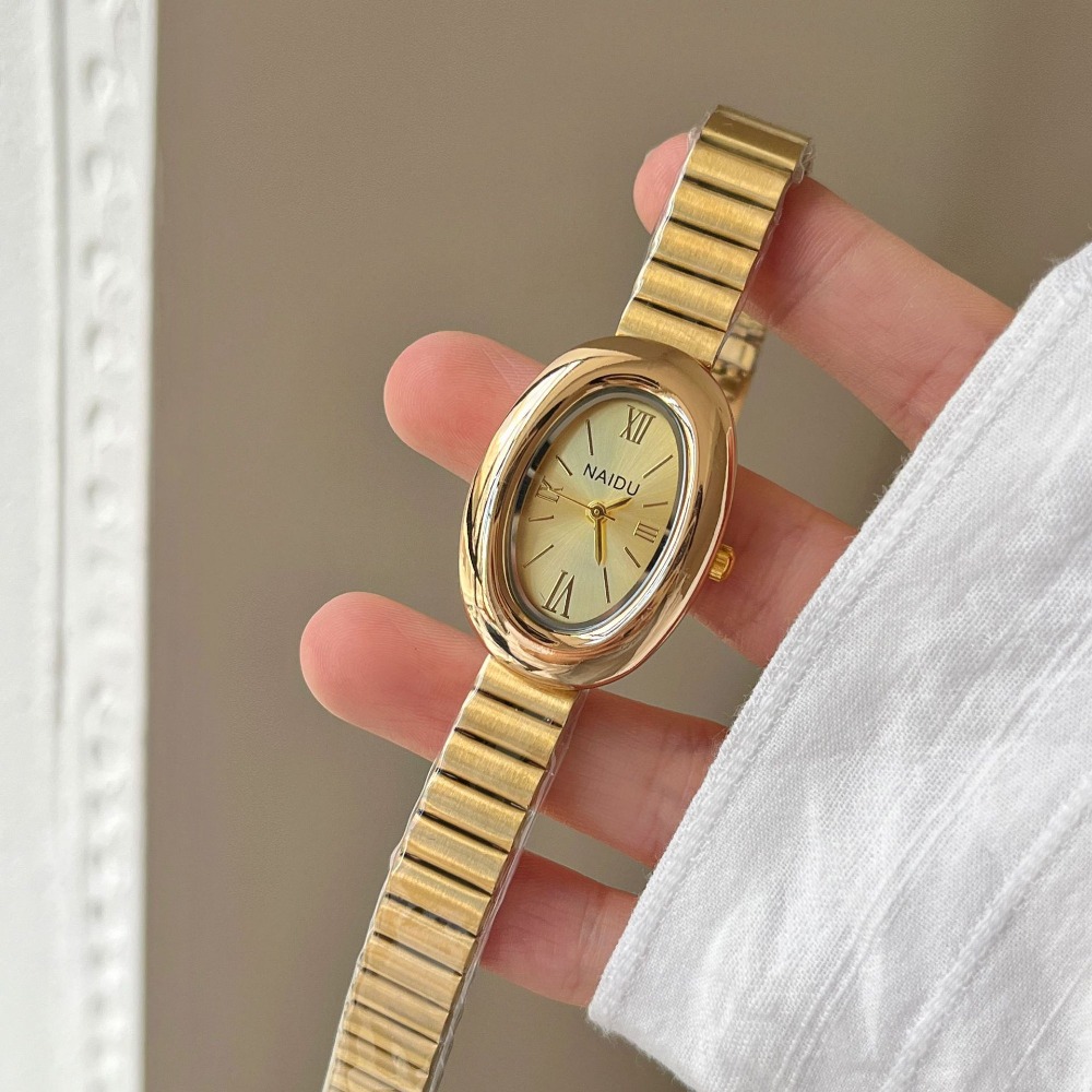 Luxury Brand Gold Oval Women Q - Jewelry Watches Gold ulasan dan harga