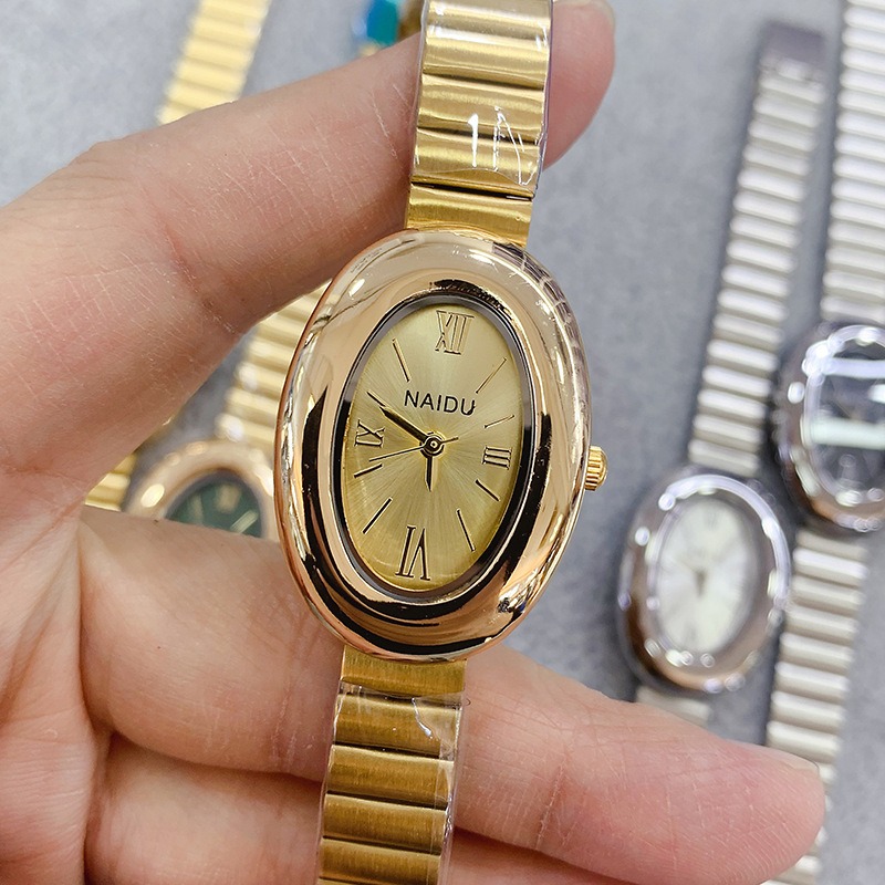 Luxury Brand Gold Oval Women Q - Jewelry Watches Gold ulasan dan harga