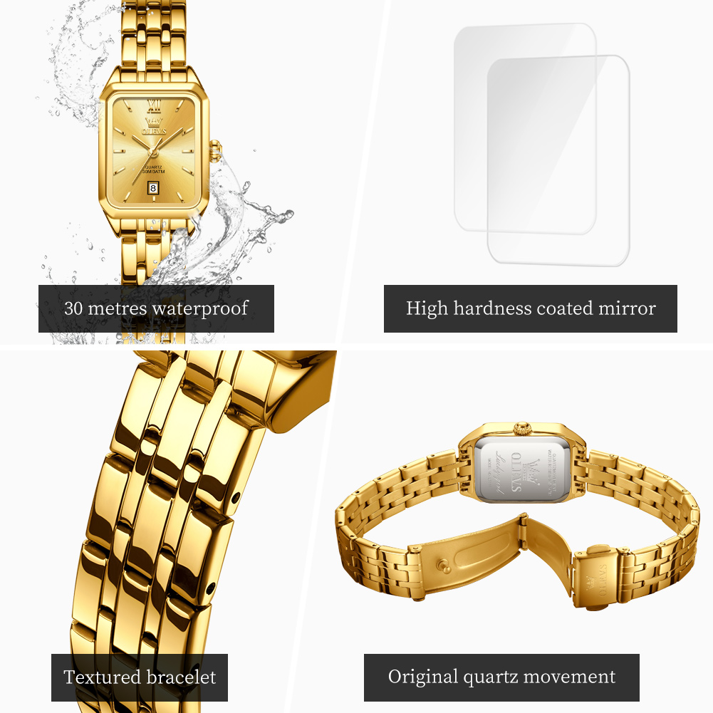 OLEVS Luxury Top Brand Women's - Jewelry Watches Gold ulasan dan harga