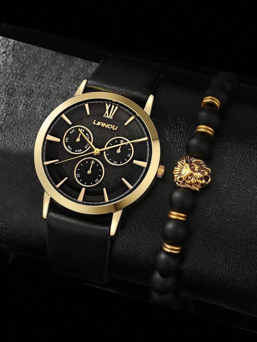 LIANDU LIANDU 1 Set Men's Fash - Jewelry Bracelet Watches ulasan dan harga
