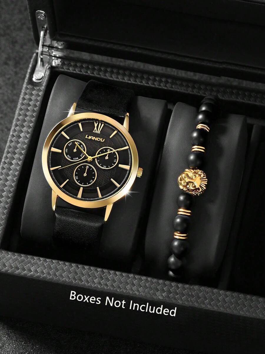 LIANDU LIANDU 1 Set Men's Fash - Jewelry Bracelet Watches ulasan dan harga