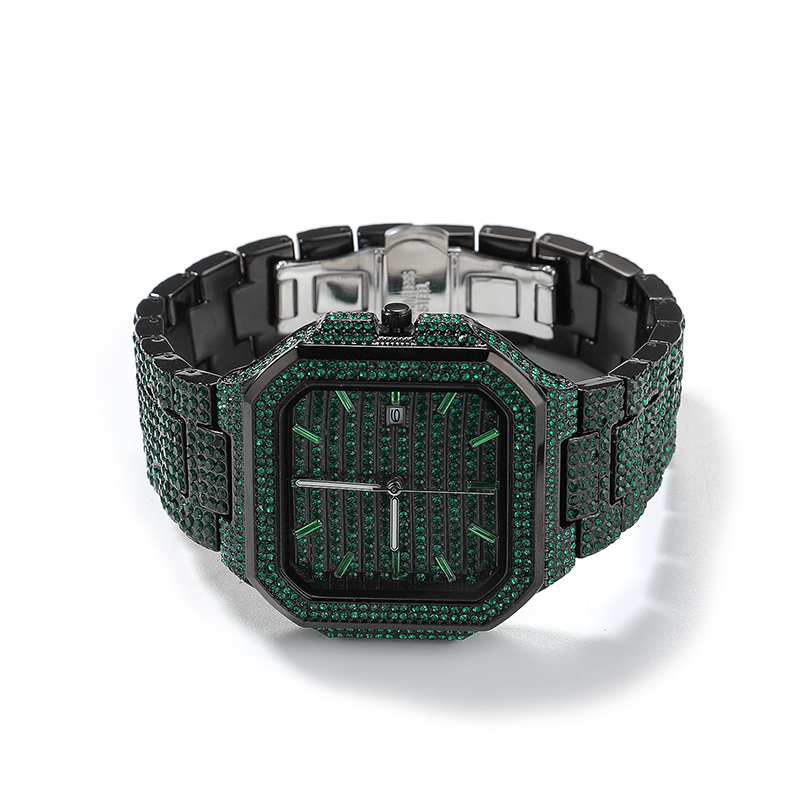 Hip Hop Mens Date Quartz Watch - Stones Watches & Jewelry In Sweden Ab ulasan dan harga