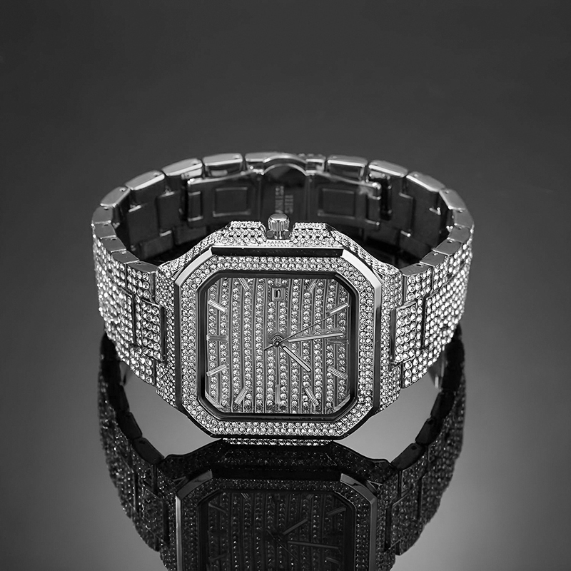 Hip Hop Mens Date Quartz Watch - Stones Watches & Jewelry In Sweden Ab ulasan dan harga