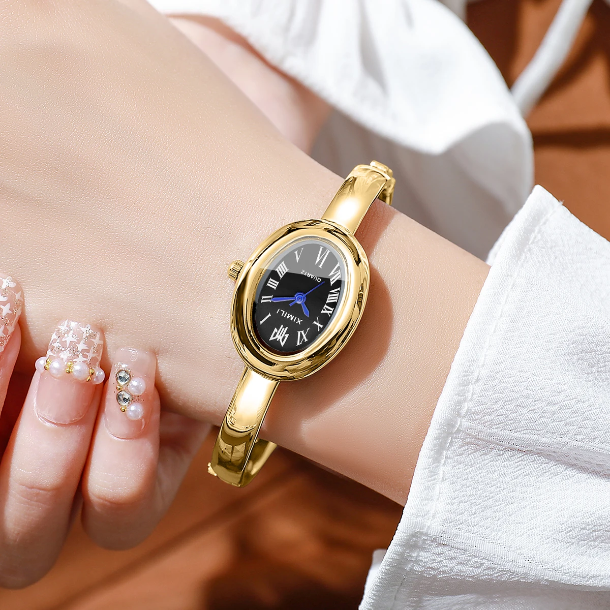 2026XIMILI Vintage Oval Bangle - Jewelry Watches Gold ulasan dan harga