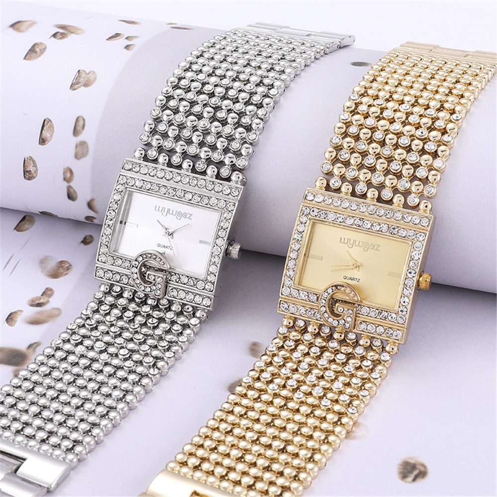 Simple Square Gold Watches Wom - Jewelry Watches Gold ulasan dan harga