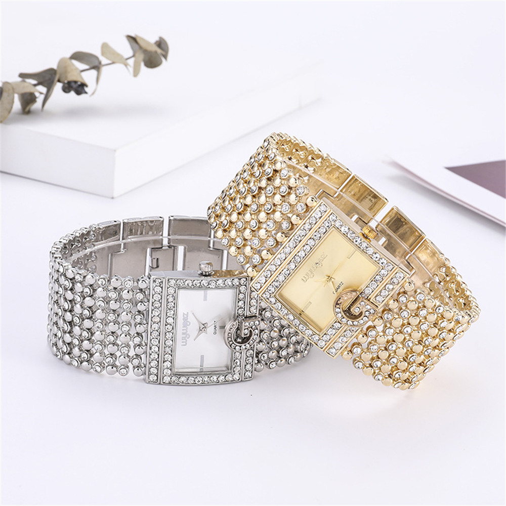 Simple Square Gold Watches Wom - Jewelry Watches Gold ulasan dan harga
