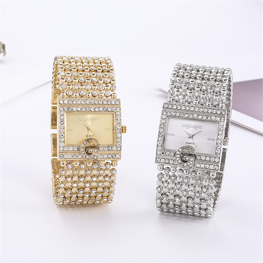Simple Square Gold Watches Wom - Jewelry Watches Gold ulasan dan harga