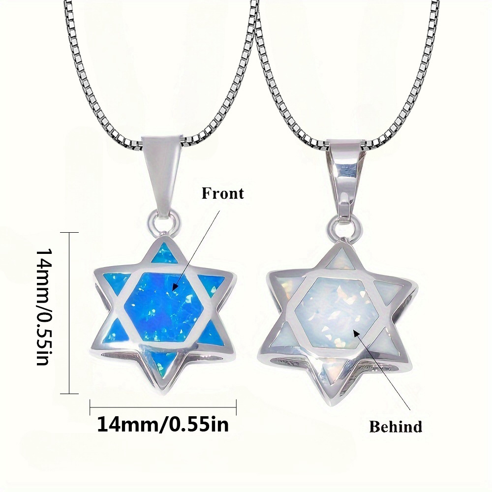 Star of David Opal Pendant Nec - Jewelry & Watches Vitopoulos ulasan dan harga