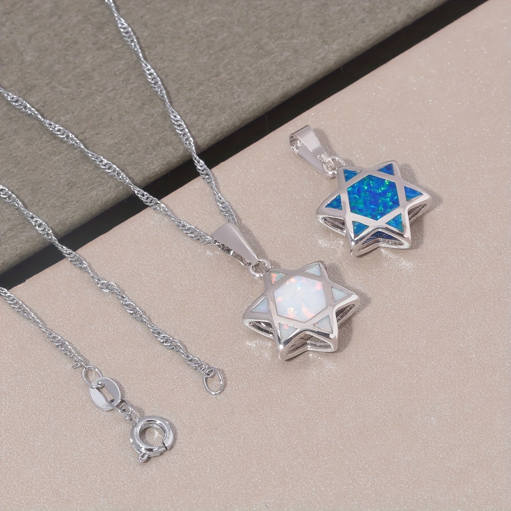 Star of David Opal Pendant Nec - Jewelry & Watches Vitopoulos ulasan dan harga