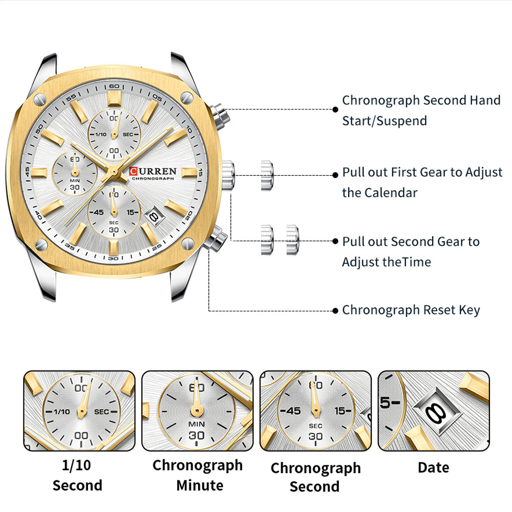 CURREN Modern Men's 42mm Sport - Jewellery Watch ulasan dan harga