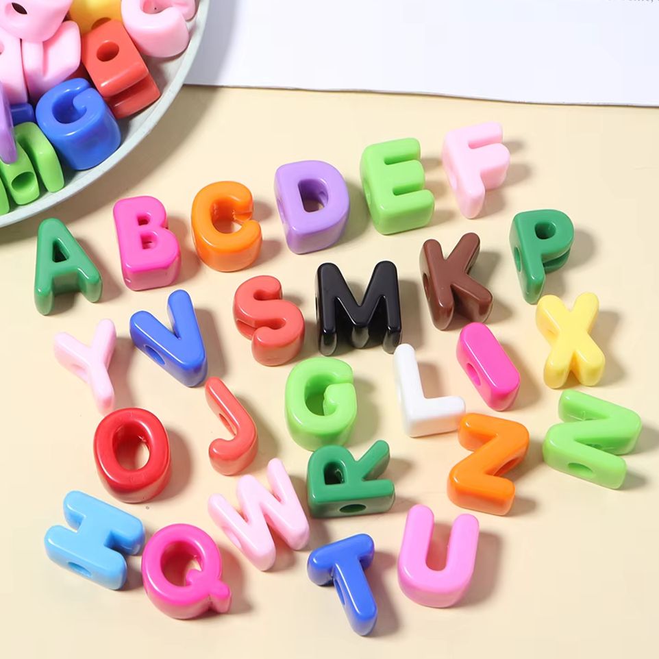10pcs A-Z Letter Beads Acrylic - Jewelry Quotes ulasan dan harga