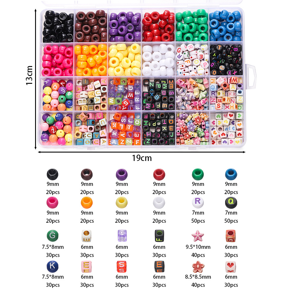 1 Box Colorful Acrylic Pony Be - Jewelry Quotes ulasan dan harga